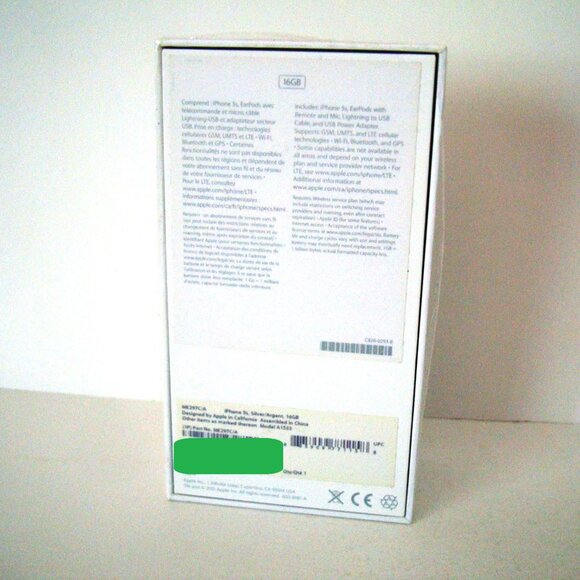 2/$10* iPhone 5S EMPTY BOX White Box Silver 16GB EMPTY BOX ONLY No Phone Incl. - Picture 3 of 10